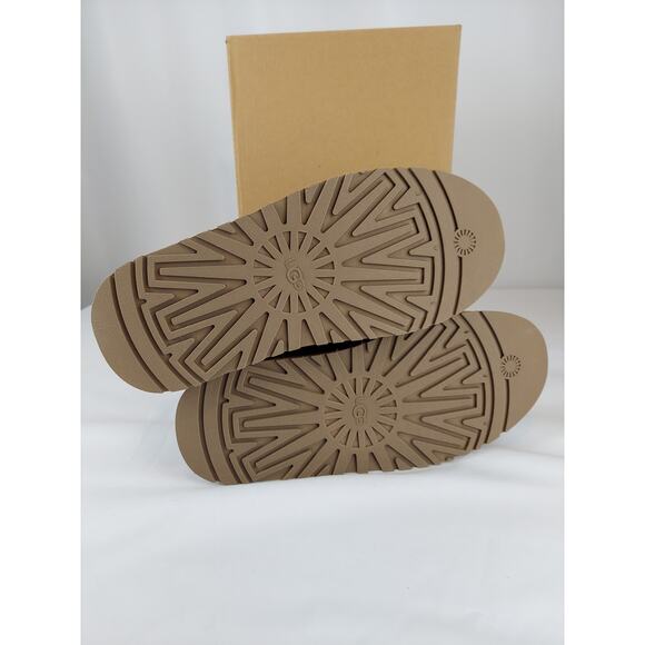 UGG Tazz Platform Suede Slippers Shoes Chestnut 1122553 New With Box Size 7 - Picture 8 of 12